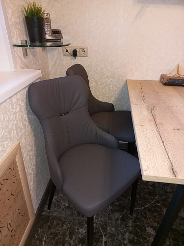 Стул на металлокаркасе Neli beige / black фото покупателя 4